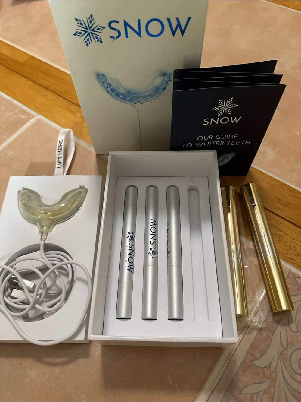 SNOW Teeth Whitening Kit - Silver + Gold Accents